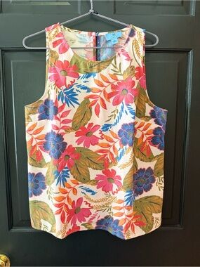 Cynthia Rowley Floral Tank Top - Pink, Blue, Green